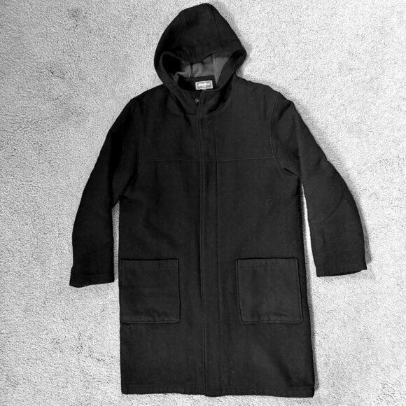 Eddie Bauer Other - Vintage 1990's Eddie Bauer Men's Size Med. Wool-blend Hooded Duffle Coat - EUC